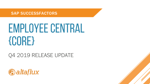Q4 2019 Release Highlights: SuccessFactors Employee Central (Core)