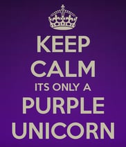 Keep Calm Purple Unicorn Onboarding Employees