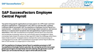 SAP SuccessFactors Employee Central Payroll Brochure Icon