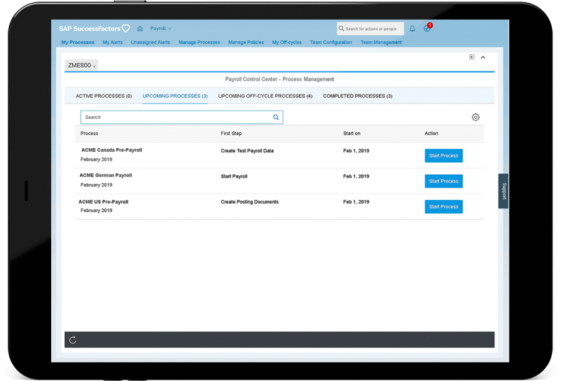 SAP SuccessFactors Employee Central Payroll Global