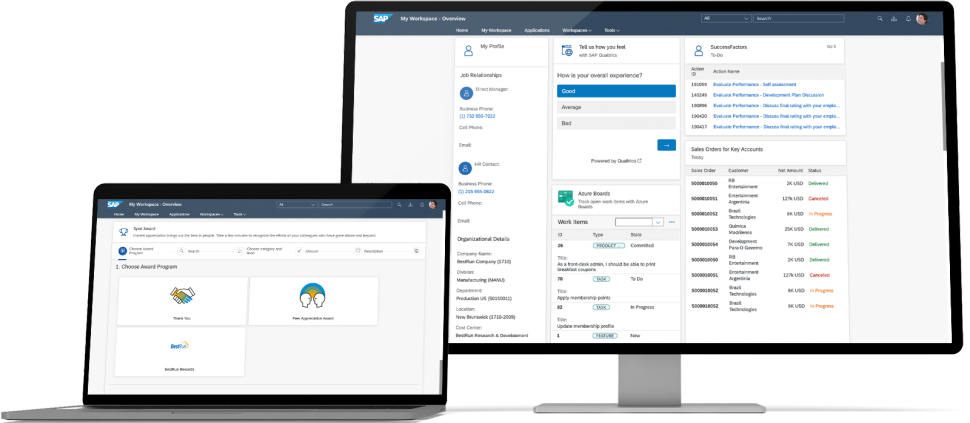 SAP SuccessFactors SAP WorkZone_Screen